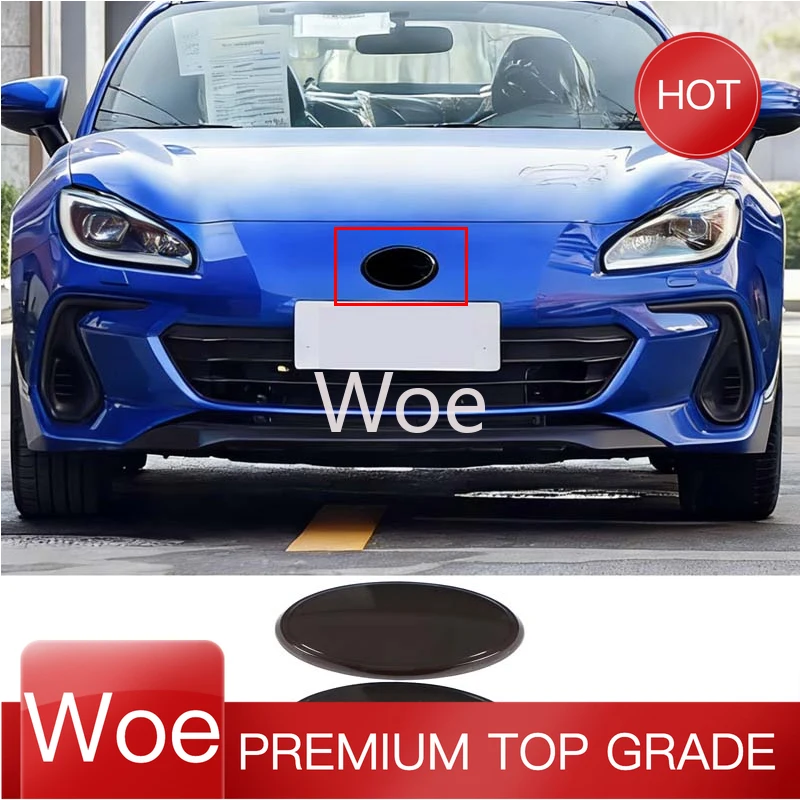 WoeFor 2022+ Subaru BRZ Front and rear emblem protective covers Smoked black decorative covers Car styling accessories ABS
