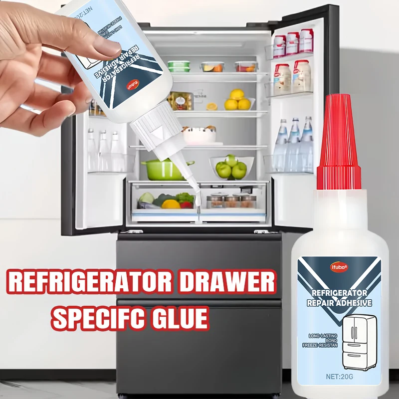 Refrigerator Drawer Repair Glue, Fast Drying, Transparent Glue For Fridge Shelf Tray Seal, Multi Surface Home Repair