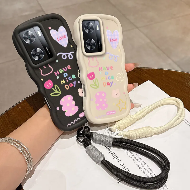 Adatto per OnePlus Nord N20 SE Ha un bel giorno Custodia progettata per l'intrattenimento con flessibile e anti-impronte digitali e cordino