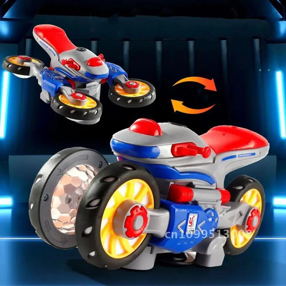 Motorcycle Stunt Electric Deformation Rotation Light Music Toy Car VG140 Children's vehicles Christmas Universal Gifts Toys