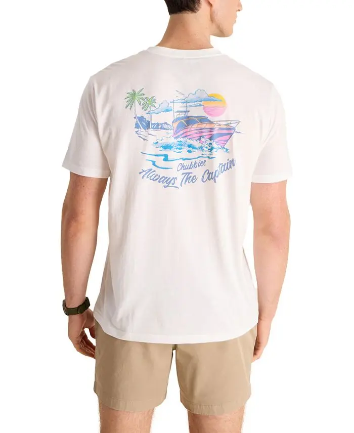 

Laid - Back Coastal Cotton T - Shirt – Boat & Sunset Art Stand - Out Casual Style Trendy Printed Brand Pure Cotton T-shirt