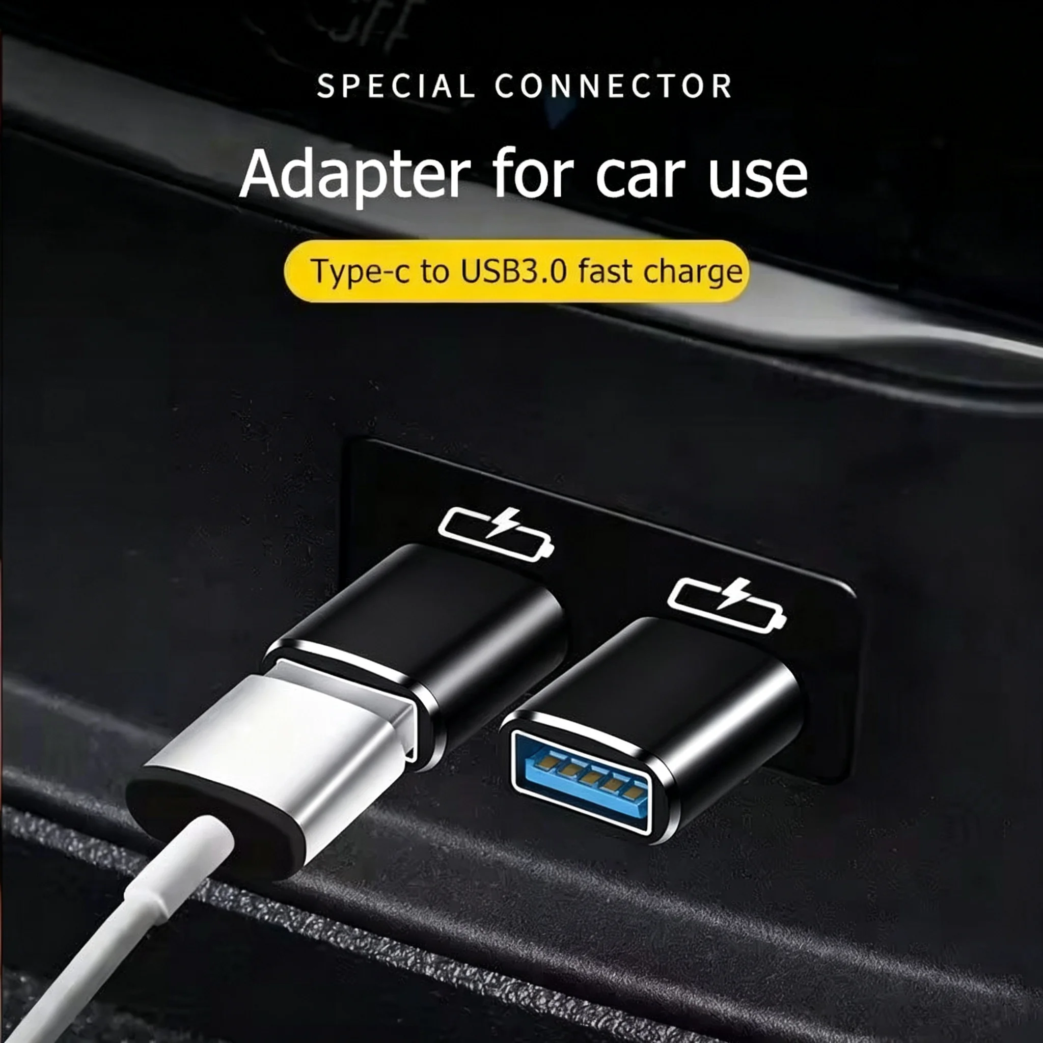 1pcs USB 3.0 Type-C Data Adapter Type C 10A OTG USB C Male To USB For Peugeot 206 307 308 3008 207 208 407 508 2008 5008 107 106 view 4