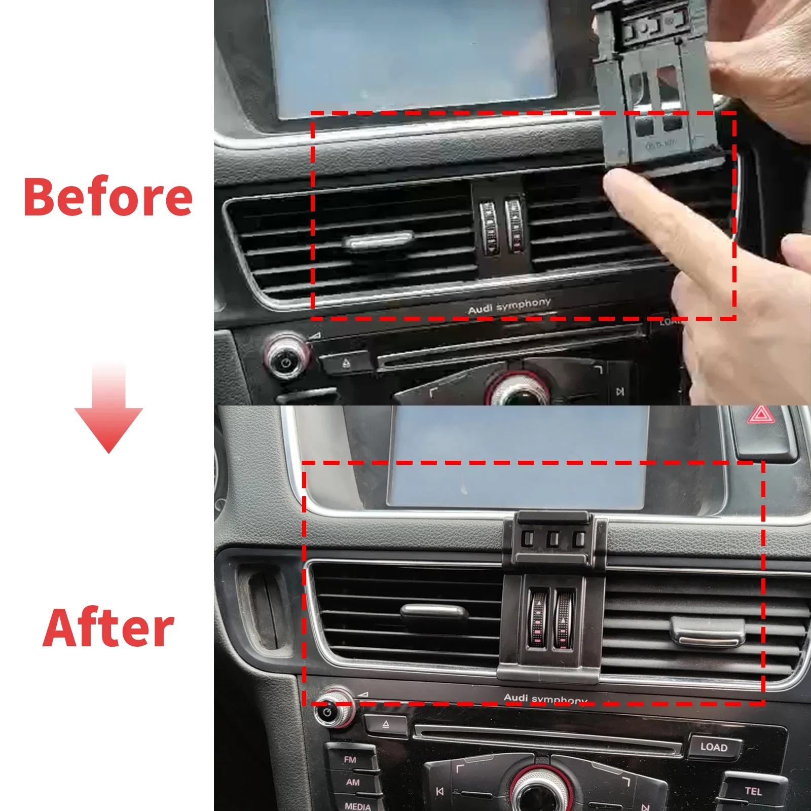 fit for Audi Q5 8R 2010 2011 2012 2013 2014 2015 2016 2017 2018 Navigation Bracke Screen Base Phone Holder Mount accessoires