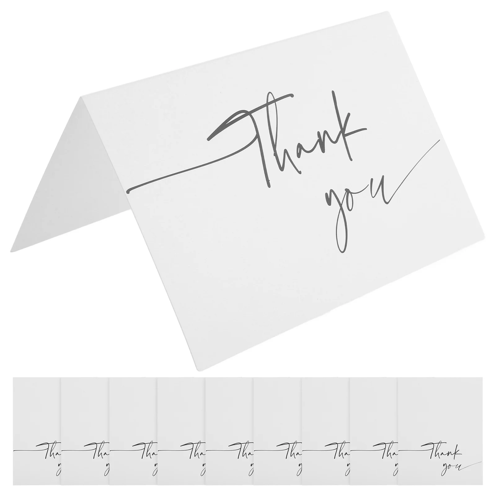 

50pcs Thank You Cards Blank Folding Cards For Wedding Shower Small Business Tabletop Party Supplies Gratitude Greeting