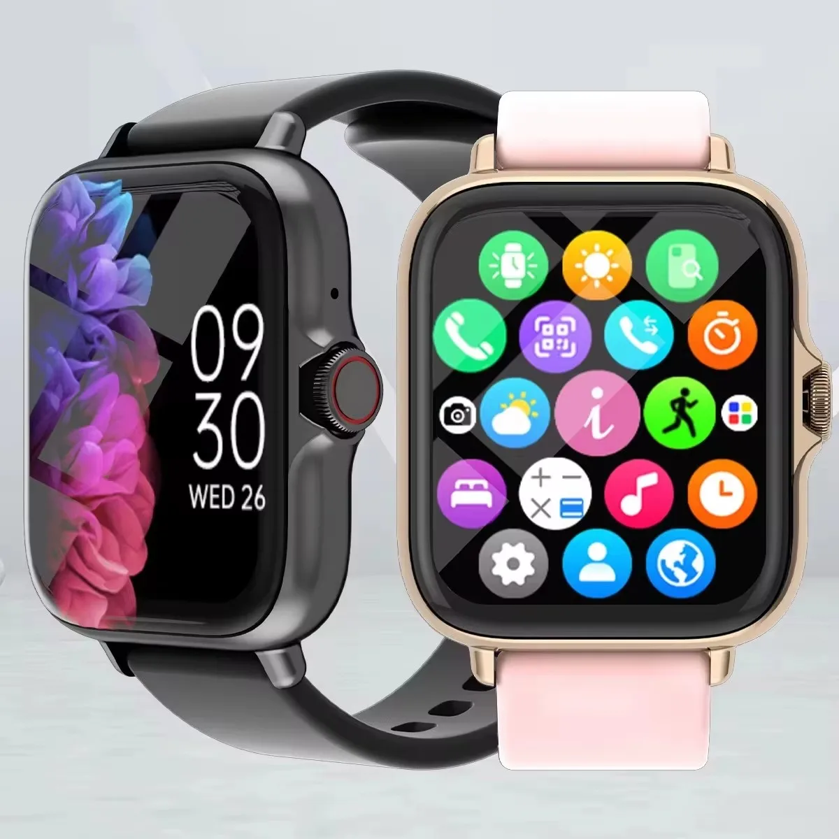 1.83'' Waterproof Smart Watch with Message Answer Call Sleep Monitoring Sports Pedometer Information Alerts For ios Android Ht30