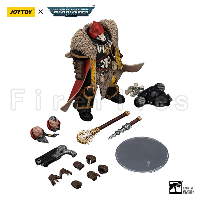 JOYTOY 1/18 Action Figure 40K Space Wolves Wolf Priest with Absolvor Bolt Pistol and Crozius Anime Model Toy view 6