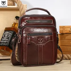 BULLCAPTAIN Men's Crossbody Bag Vintage Fashion Casual Business Large Capacity Handbag Practical & Durable Male's Shoulder Bags