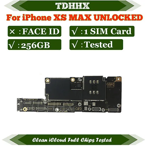 New! Motherboard For iPhone XS MAX 64gb Mainboard With System 256gb Logic Board 512gb Full Function Support Update Plate