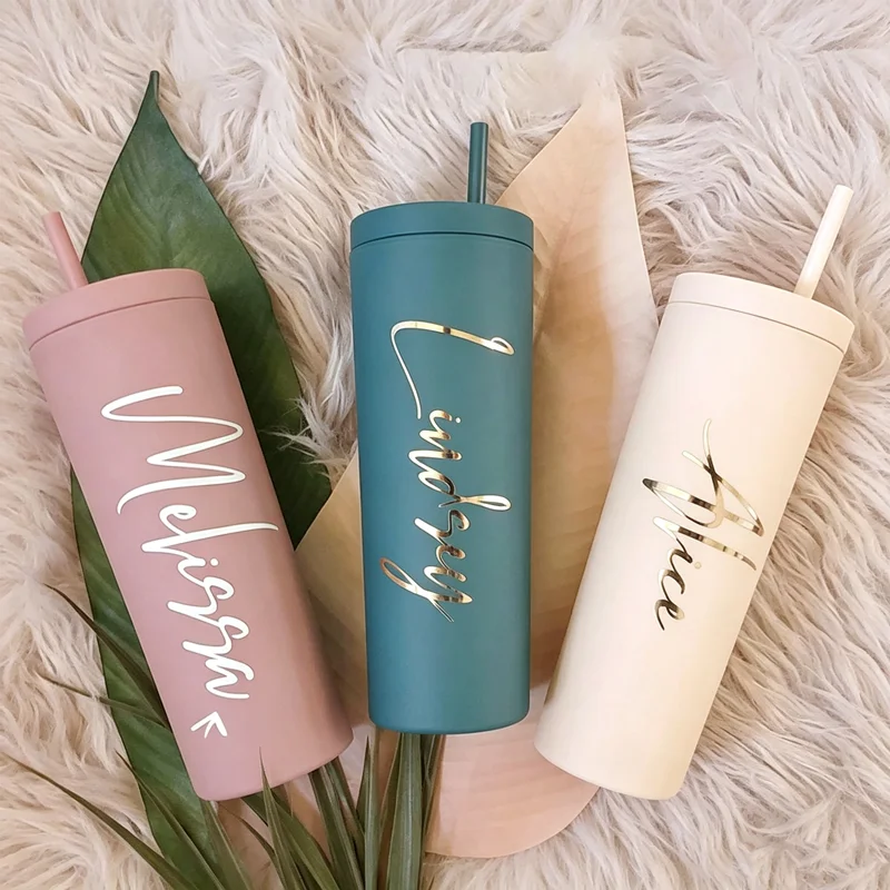 Custom Teacher Appreciation Tumbler with Straw, Bright Personalized Teacher Cup, Thank You Teacher Gift for School Office