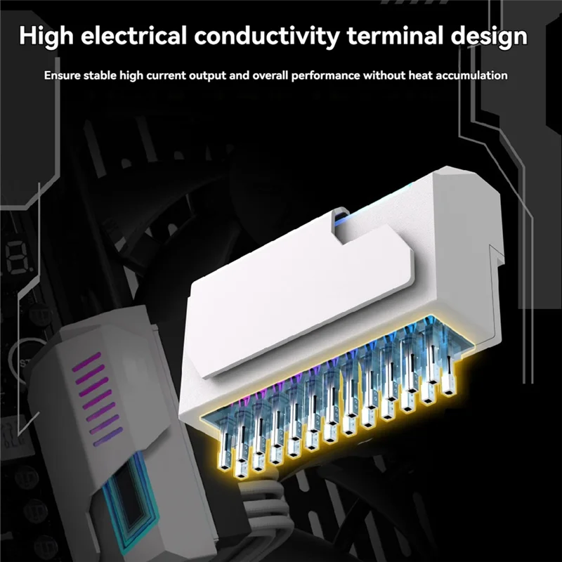 Top-ATX 24Pin ARGB Adapter 90 Grad 5 V Löten Für Desktop PC Motherboard DIY Computer Zubehör