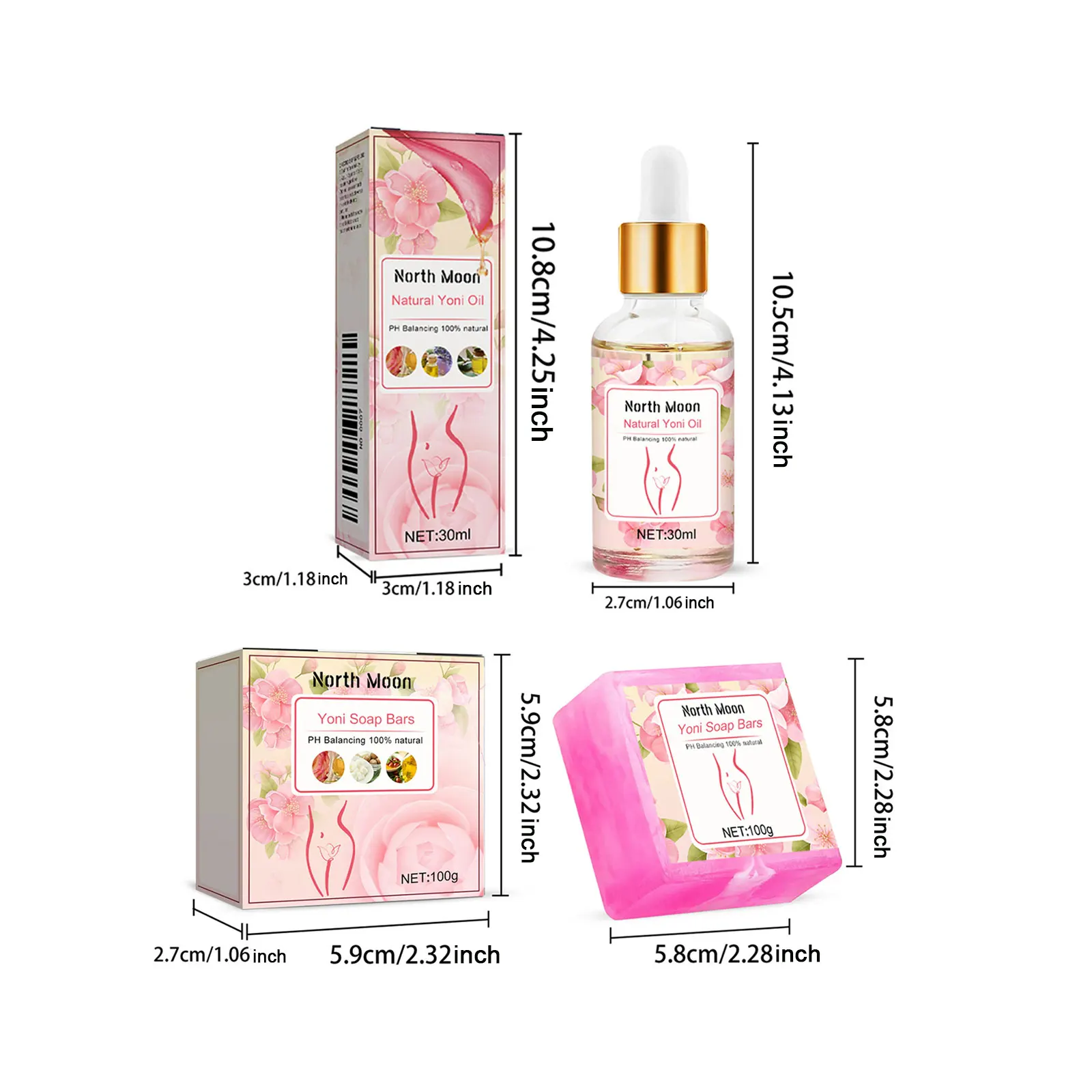 Women Private Parts Care Set Keep Brightening Improve Odor Reduce Dark Stress Release Body Deodorant Soap Vaginal Tightening Gel