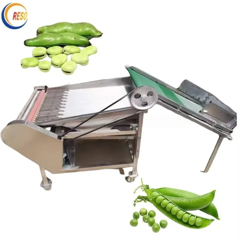 High Efficiency Automatic Legume Green Soy Bean Sheller Pigeon Pea De-sheller Machine Fresh Bean Dehusking Hulling Machine
