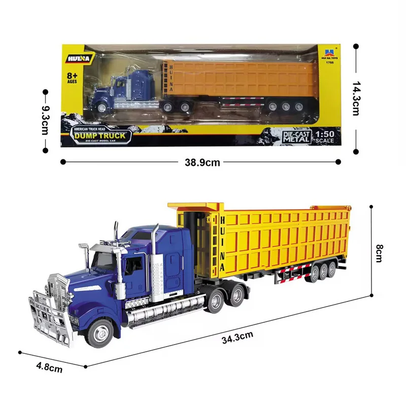 

Simulation Of Explosive 1:50 Alloy Model Toy Car Static Flat-Plate Self-Unloading Container Tank Wood Transport Vehicle