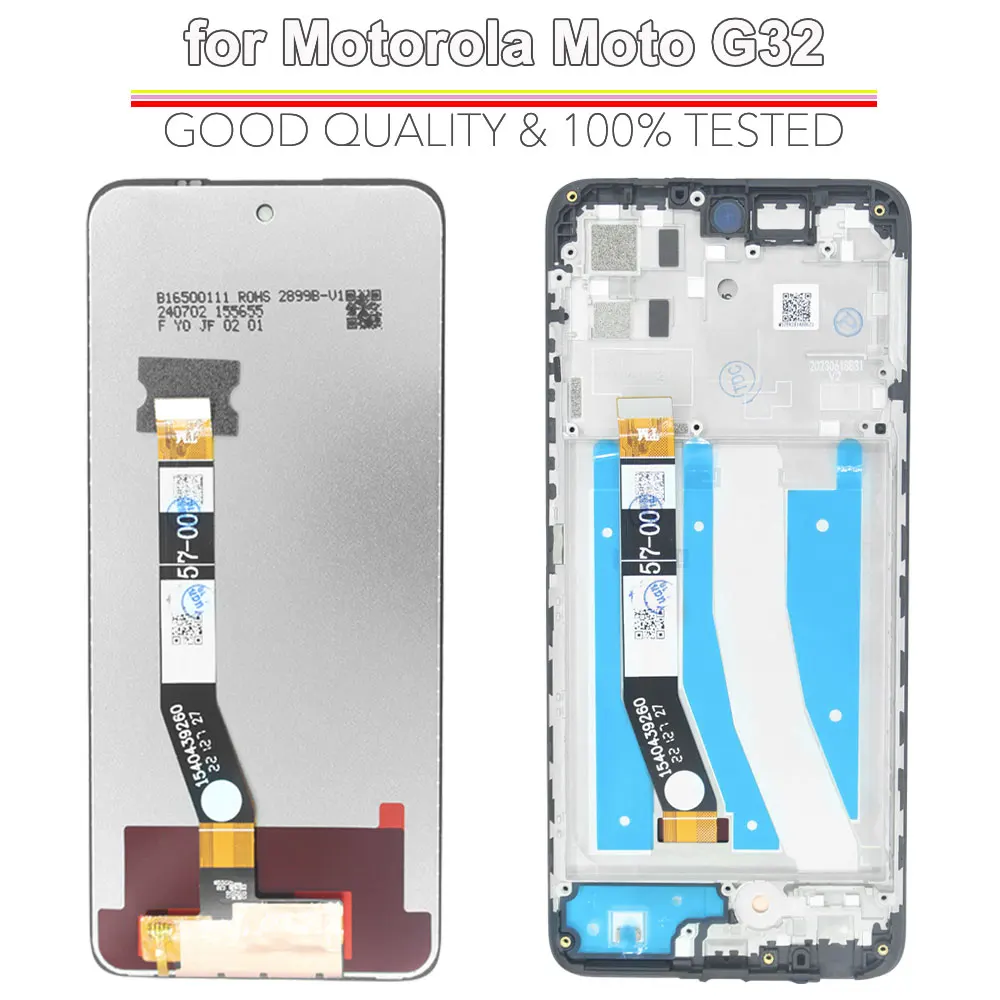 Nowy wyświetlacz LCD do Motorola Moto G32 2022 ‎ Zestaw wyświetlacza LCD z ekranem dotykowym do wymiany w Moto G32 XT2235 XT2235-2 LCD z ramką — zdjęcie produktu 2