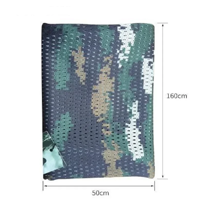 Tactical Camouflage Scarf for Men Women Mesh Square Breathable Headband Head Scarf Multifunction Cycling Bandanas