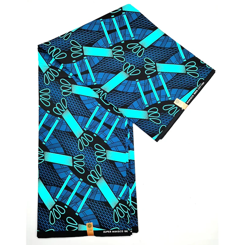 Newest Classical Veritable Real Wax Guaranteed Real Print Wax Fabric Dutch style Pagne Africa Dress 100% Cotton 6yards