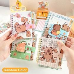 Cute Capybara Coil Book A7 Loose-Leaf Notebook Notepad Learn Stationery Planner Diary Weekly Planner School Supplies Gifts