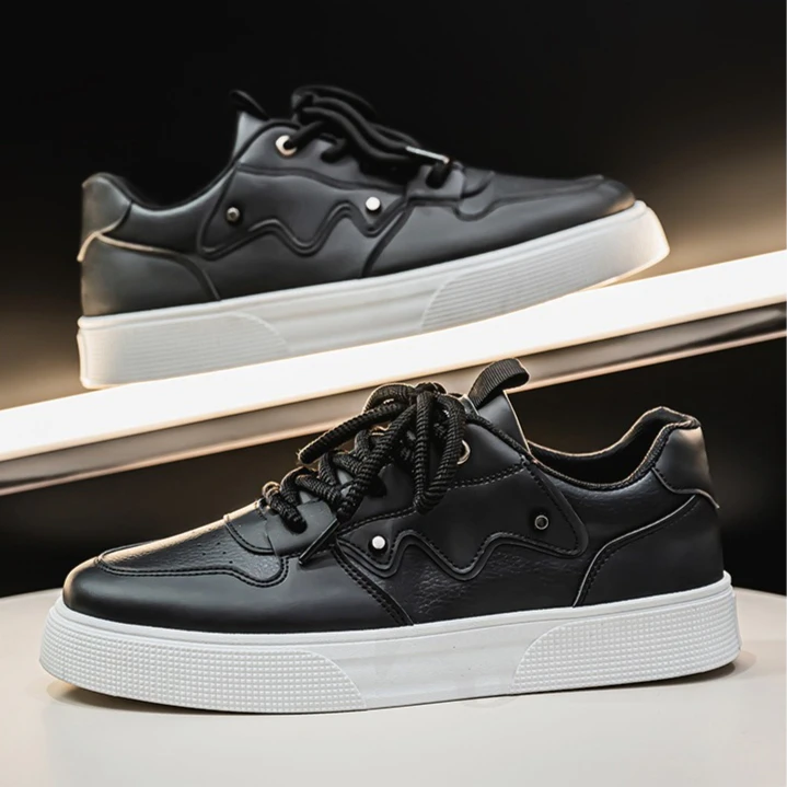 

Новые весенние молодежные мужские кеды, модные повседневные туфли в корейском стиле, дышащие белые кроссовки, универсальные уличные трендовые туфли