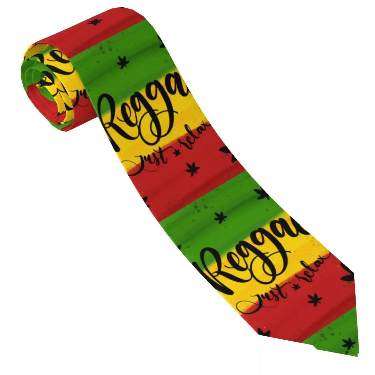 Reggae Music With Just Relax Neckties Fashion Neck Ties for Men Accessories Gravatas Gift