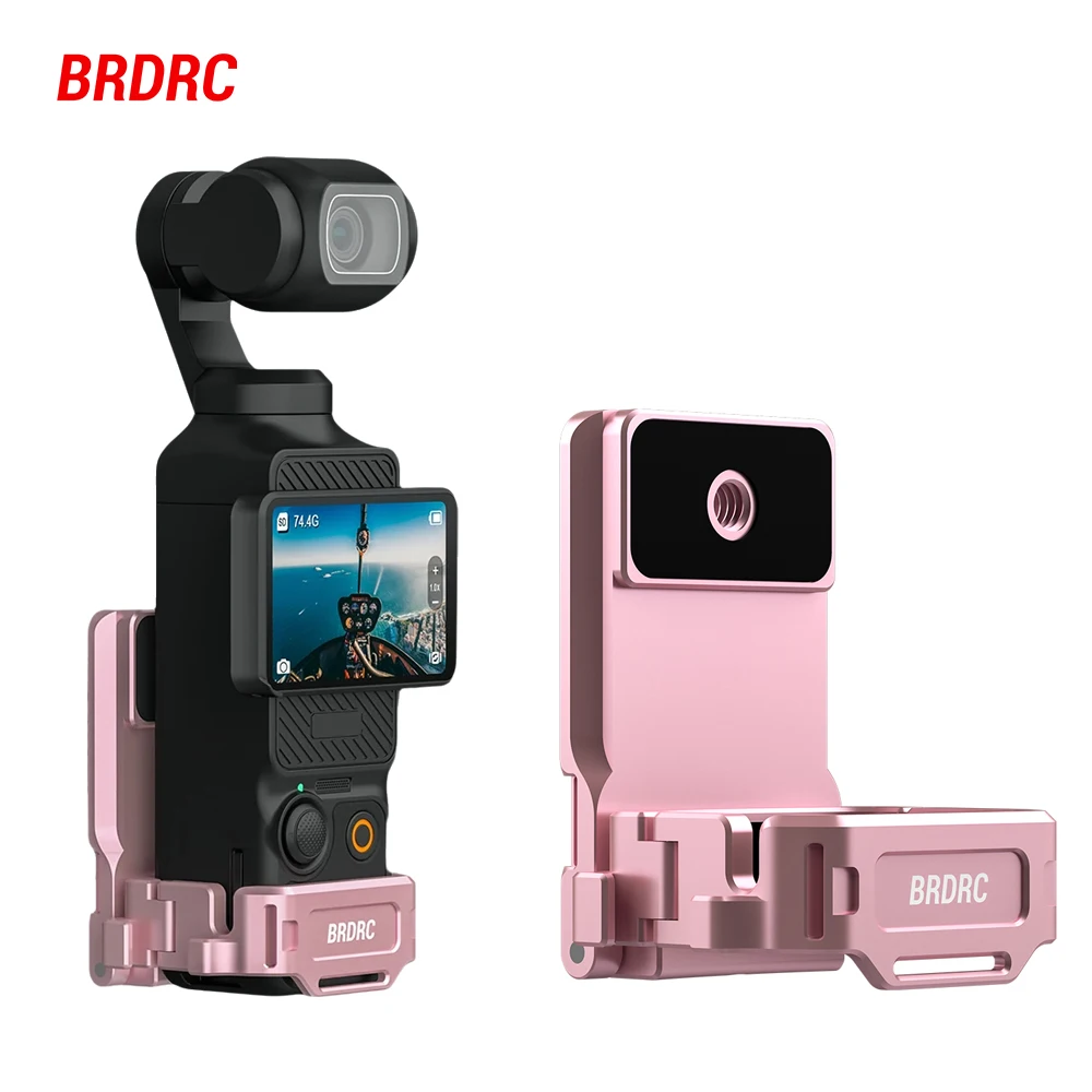 

BRDRC Magnetic Expansion Adapter for DJI Pocket 3 Accessories Protective Cage Metal Bracket Mount 1/4 Screw Holes/Claw Ports