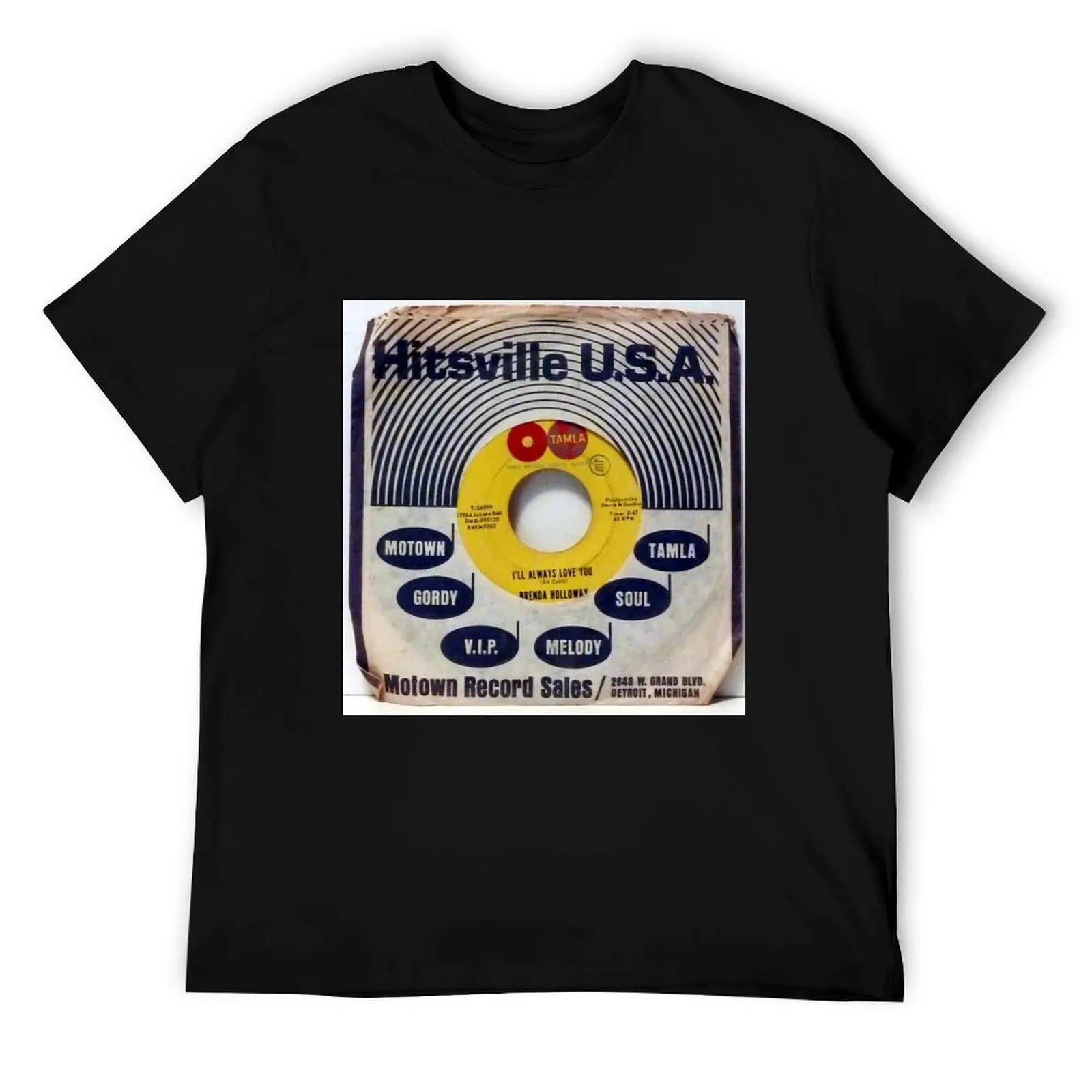 

Hitsville USA, Motown, Tamla, рукав компании, 45, 1964, Soul, r & b, одинарный, футболка, мужские хлопковые забавные футболки