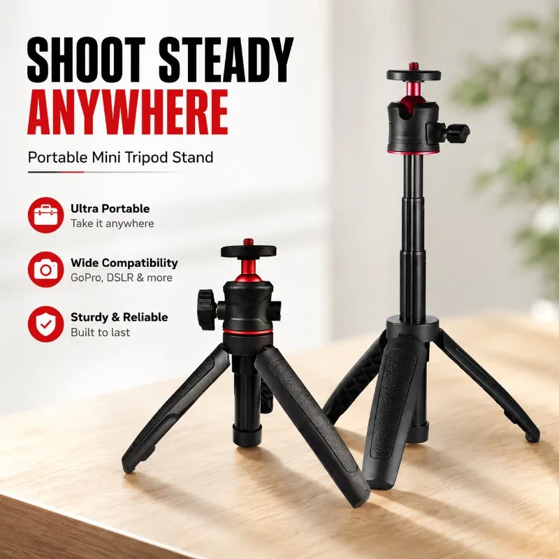 Mini Tragbarer Stabilisator Handgehaltenes Gimbal-Stativ Anti-Shake-Halterung für Handy-Kamera Leichter Kompakter Halter zum Filmen