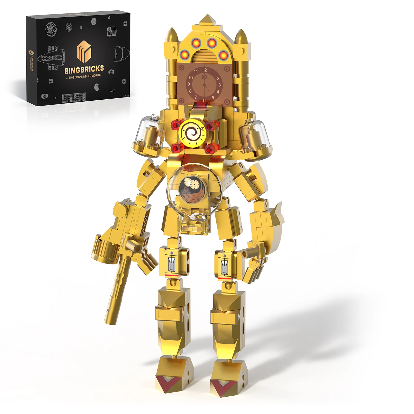 

204 шт., набор игрушек Titan Clock Man, строительные блоки-фигурки, идеальный подарок на Рождество/Хэллоуин для друзей