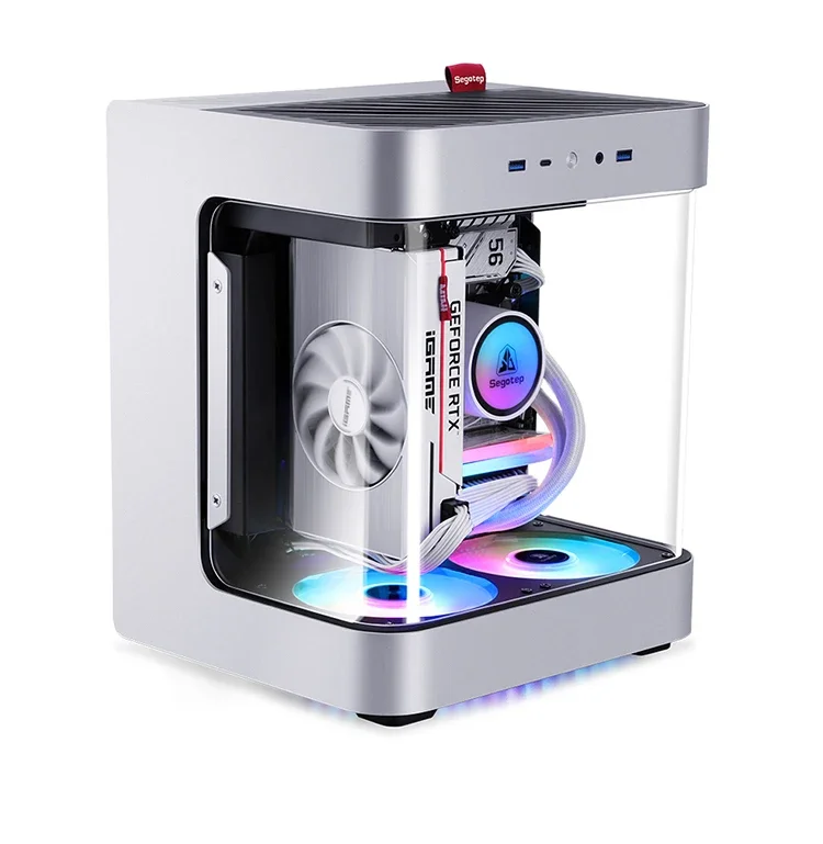 PC Gaming Case EATX Gaming Cases ATX  M-ATX Black White color Magnetic Type Tempered Glass Side Plate