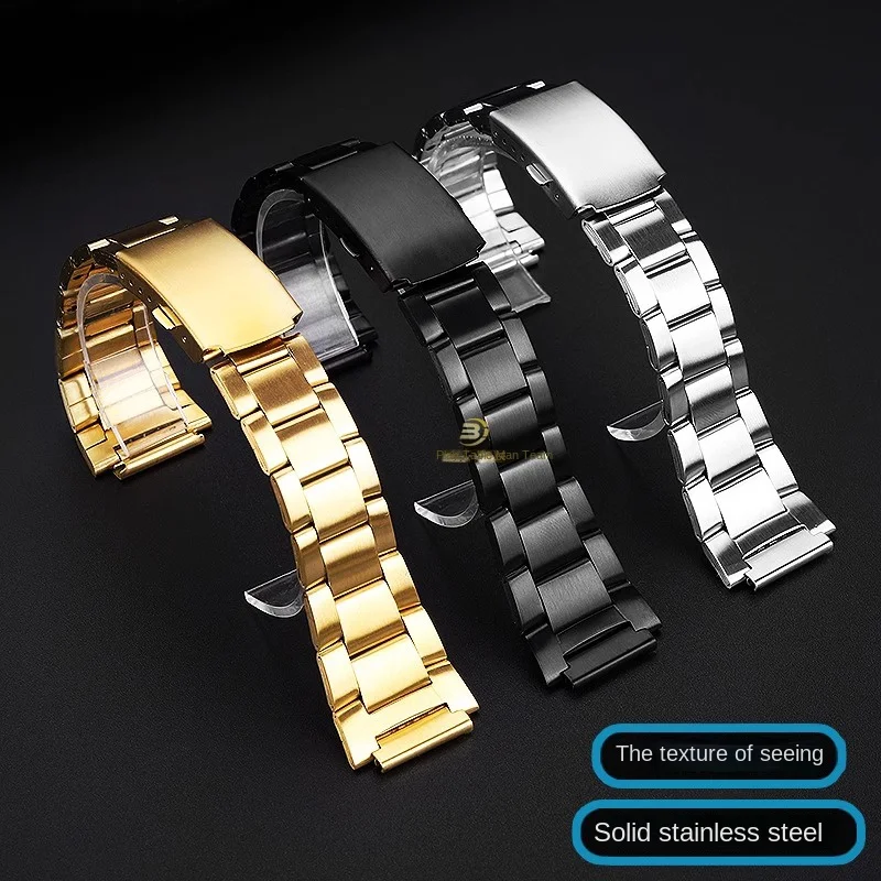 18mm Silber Schwarz Gold Edelstahl Armband für Casio kleines Quadrat AE-1200/1300 Metall Armband hochwertiges Armband + Gehäuse