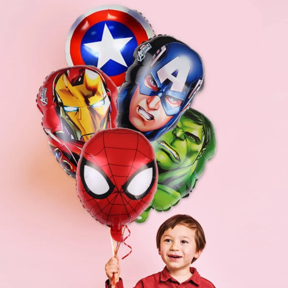 5Pcs/Set Avengers Balloons Cartoon Superhreoes Foil Balloon Baby Shower Birthday Party Decorations Kids Classic Toys Air Gift