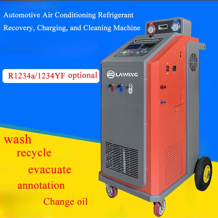 R1234yf  R134a Fully Automatic Auto Refrigerant Recycling Flush Recovery Service AC Gas Charging Machine