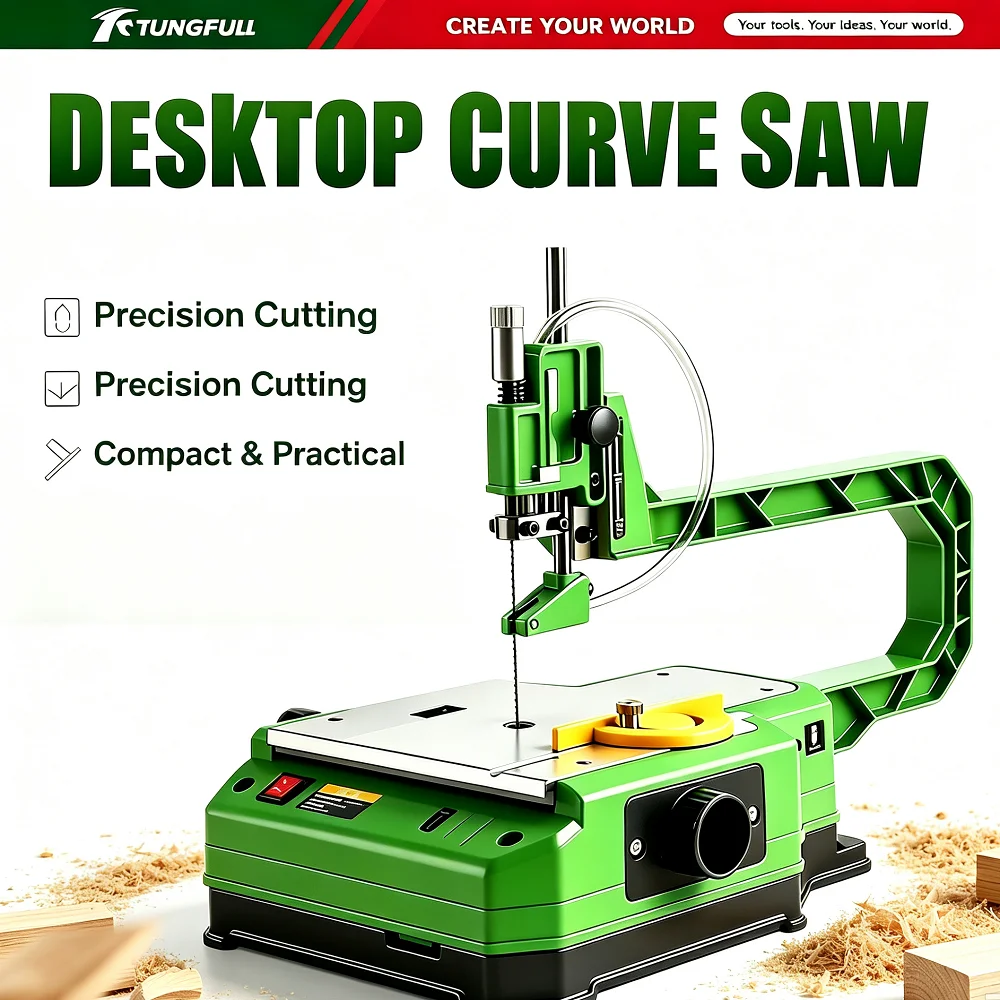 Desktop Scroll Saw Curve Saw Woodworking Benchtop Electric Cutting Machine For Wood Art Craft DIY Handmade Curved Cut