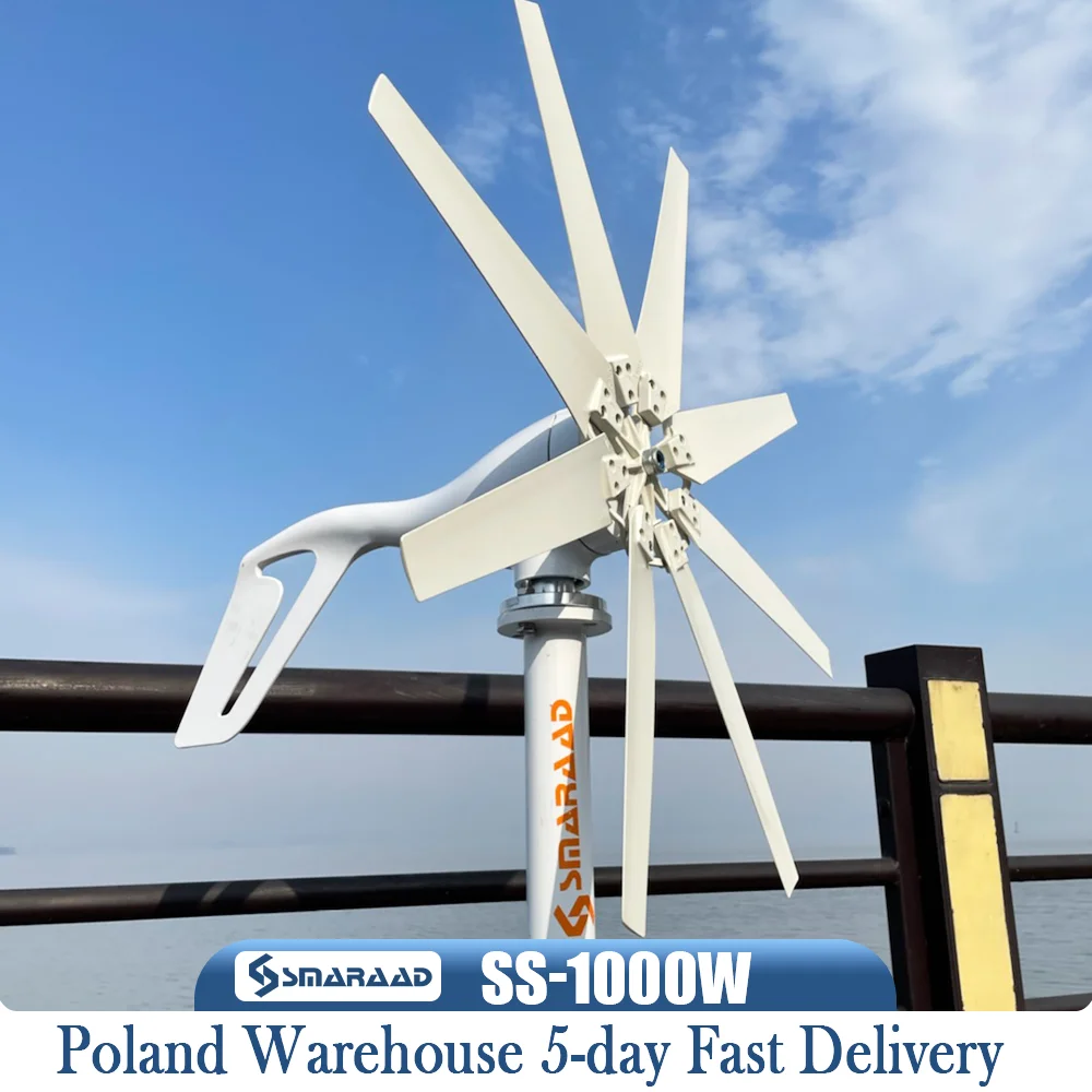 Newly Upgraded 1000W Horizontal Turbine 12V/24V/48V Low Noise Fast Delivery In Poland