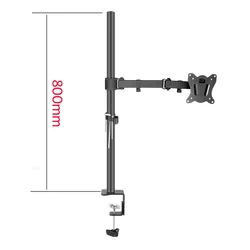 Soporte de escritorio para Monitor, base de acero de 800 grados con abrazadera, montaje en brazo LCD de 0-11kg, 360mm, T902-180, 10-27 pulgadas