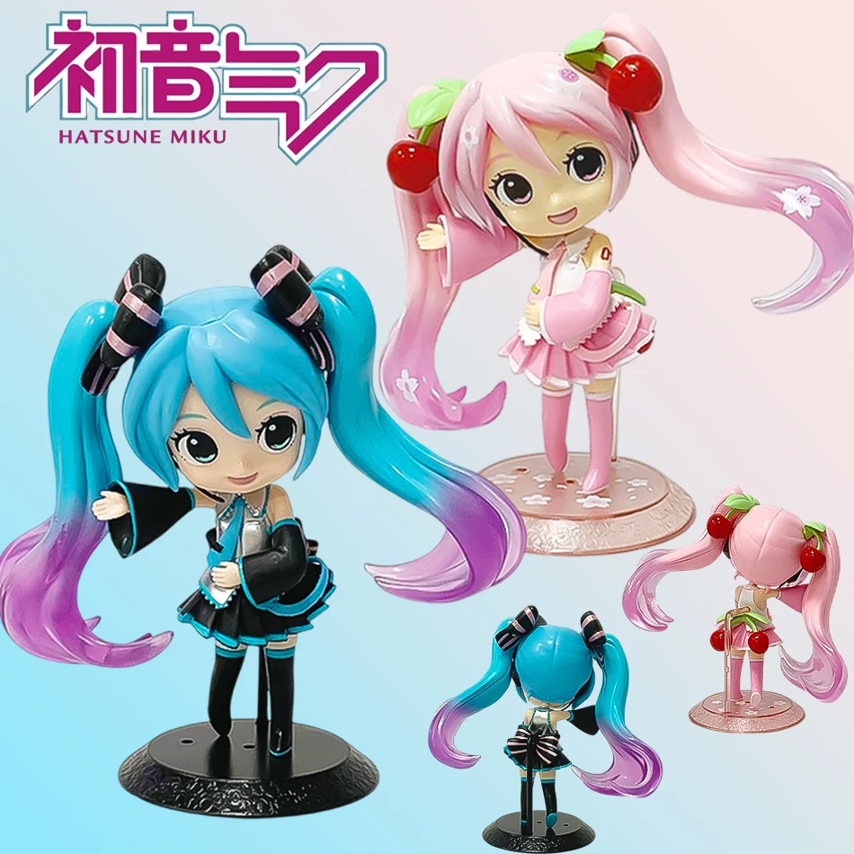 Hatsune Miku nouveau Anime 16 cm chanteur virtuel Manga Statue Figurines modèle jouets ordinateur bureau gâteau décoration jouets mignons