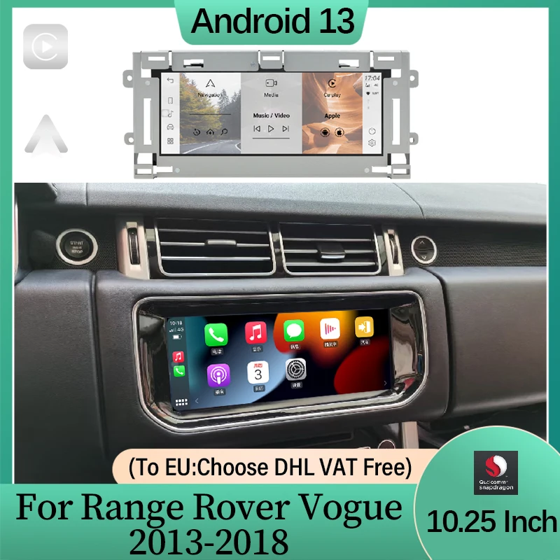 Android 13 Carplay Auto Car DVD Radio Multimedia Player GPS Navigation For Land Rover Range Rover Vogue L405 2013 - 2018