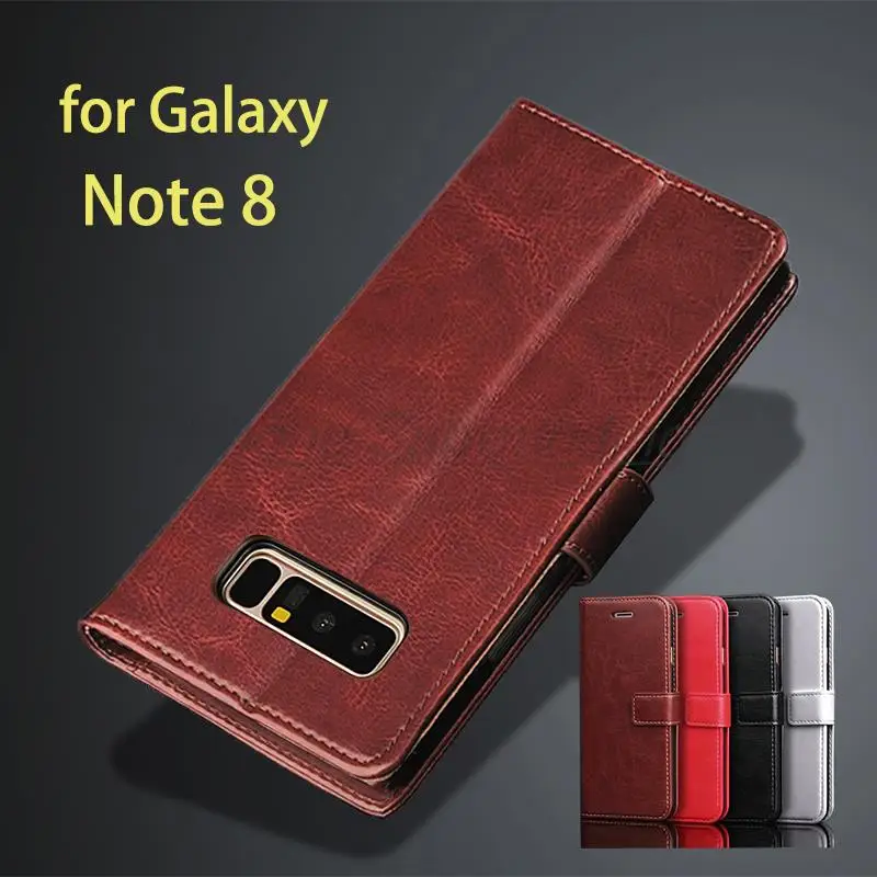 Note8 Luxury Wallet Case for Samsung Galaxy Note 8 N950F N9500 Case Flip Leather Cover Card Holder Holster Shell Fundas Coque