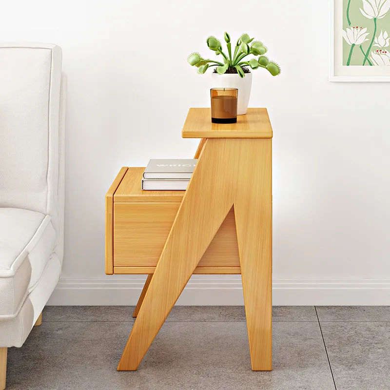 Simple narrow bedside storage cabinet Extremely simple bedroom small bedside storage