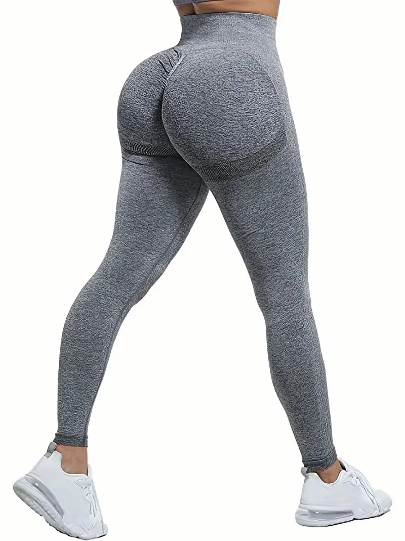 Women\'s High Waisted Yoga Pants Seamless Butt Lift Gym Fitness Leggings Tummy Control Comfortable Quick Dry Casual Trousers