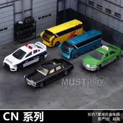 TAKARA TOMY Tomica  1/64 CN-02 TAXI POLICEC ChinaBus Red Flag Diecast Automotive Model Ornaments Cas Toys Gift Decorations