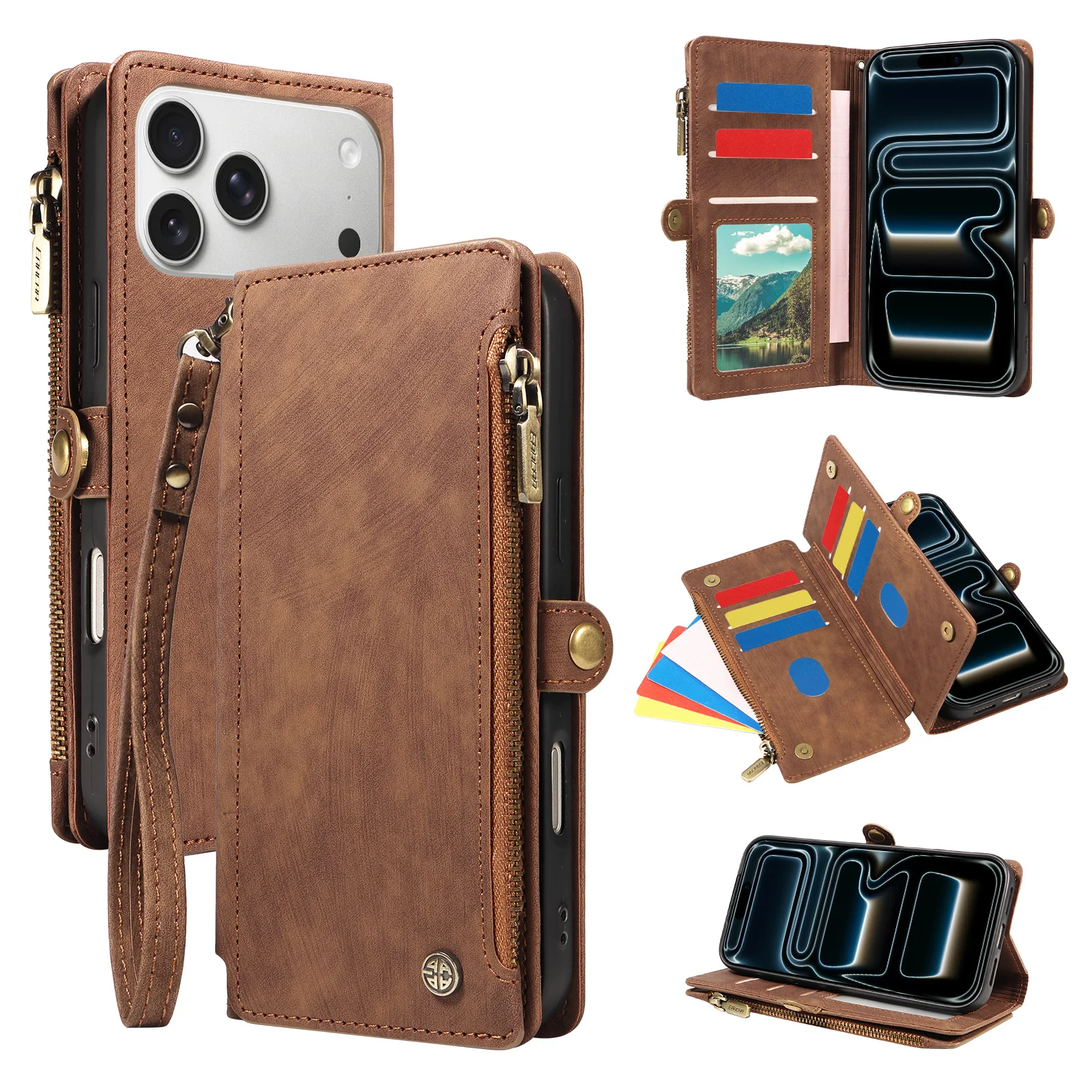 PU-Leder Handyhülle für Samsung Galaxy A56 A36 A35 A26 A17 A16 A13 A12 mit Kartenfächern Magnetischer Flip RFID-Blockierender Brieftaschen-Cover