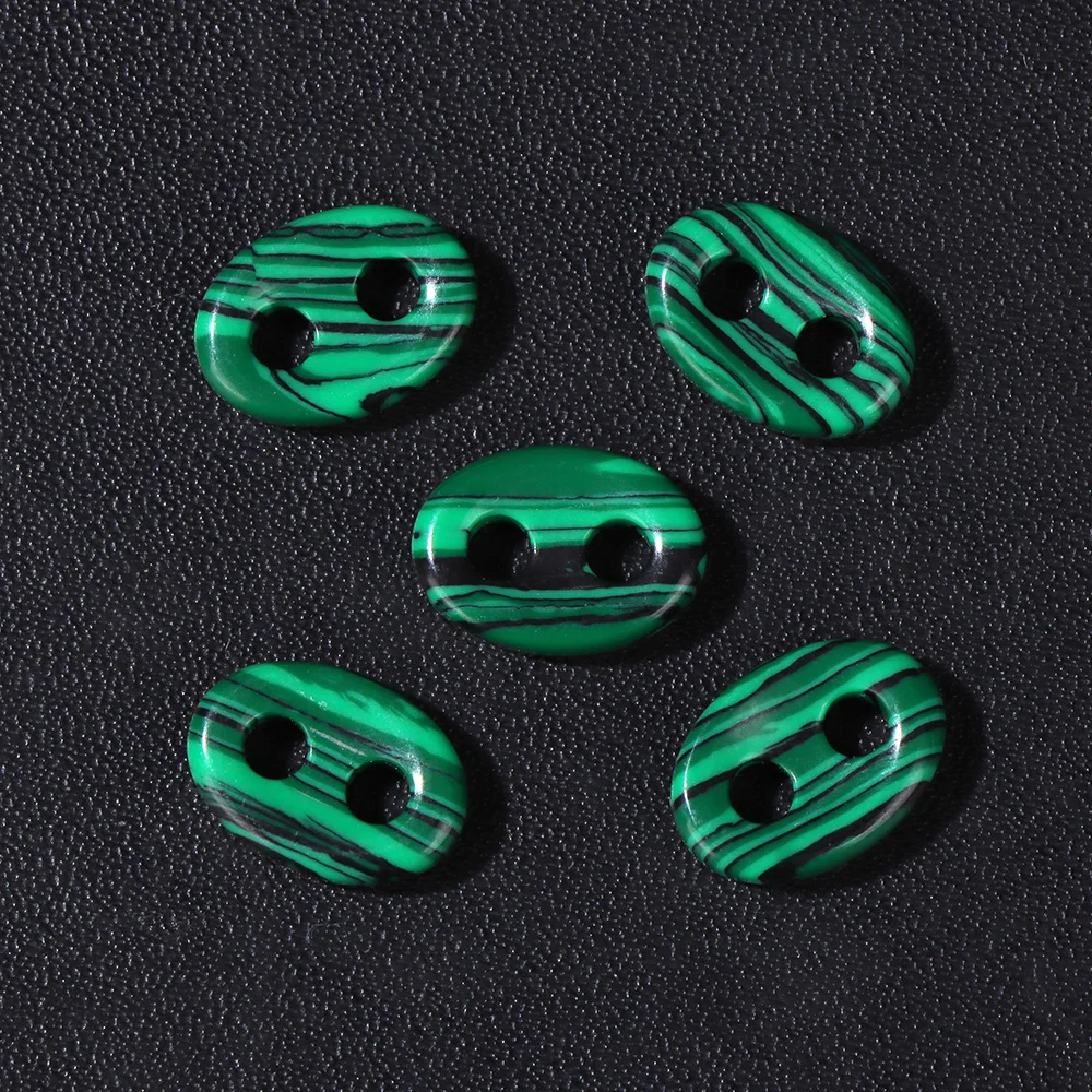 Double Hole Natural Tiger Eye Labradorite Quartz Button Beads for DIY Jewelry Making