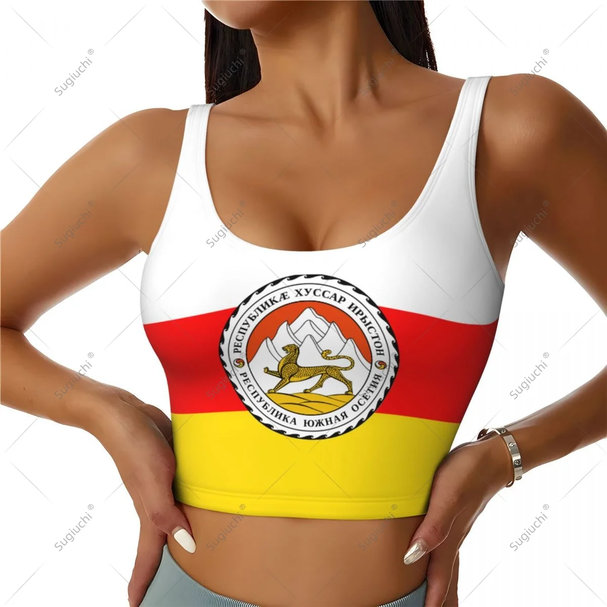 

South Ossetia Flag Women Girl Activities Sports Vest for Female Yoga Vest Workout Vest Lightweight Trendy