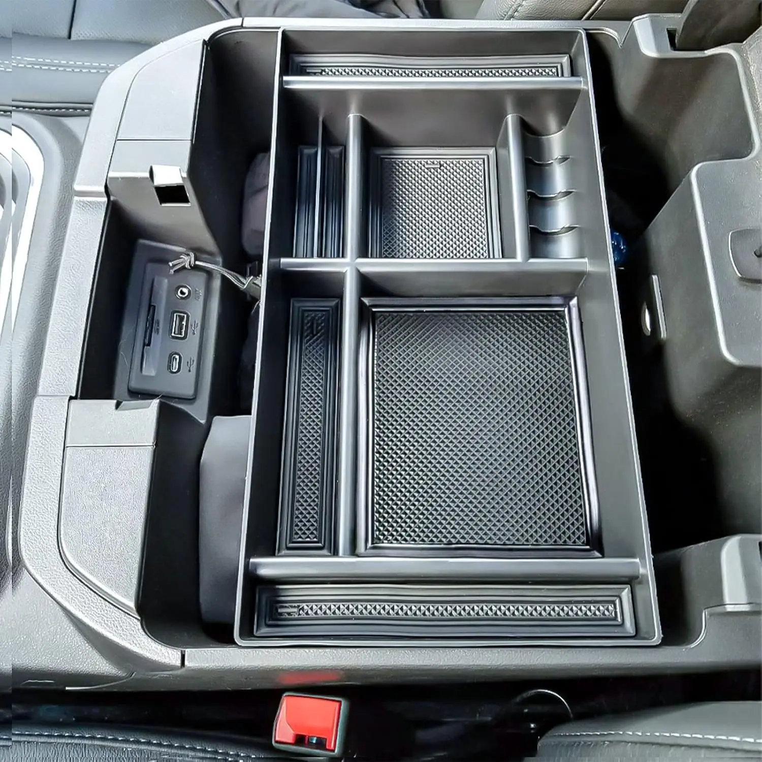 

Center Console Organizer for 2019-2022 Chevy Silverado 1500 / GMC Sierra 1500 and 2020-2023 Silverado/Sierra 2500/3500HD Car Box