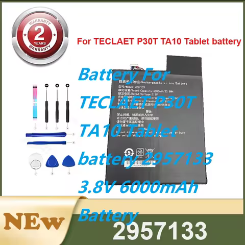 Battery For TECLAET P30T TA10 Tablet battery 2957133 3.8V 6000mAh Battery