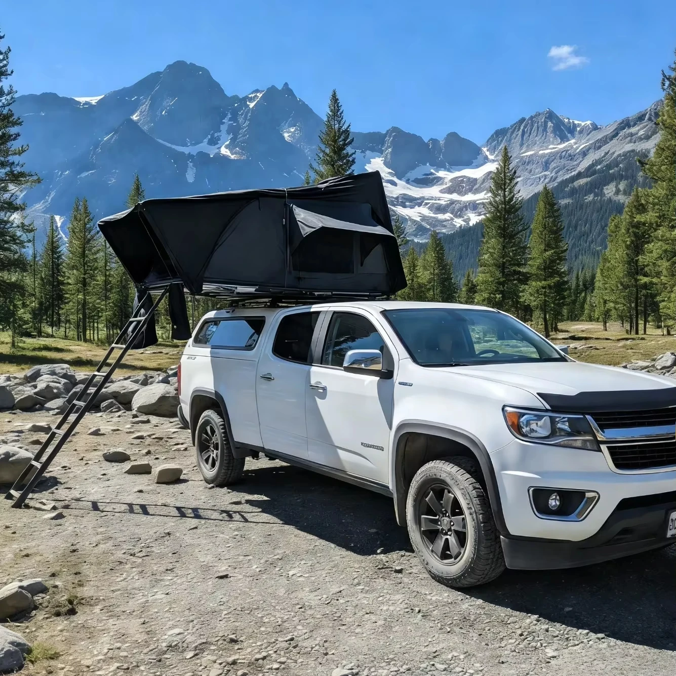Quick Setup Waterproof Side Open Clamshell Hard Shell Roof Top Tent 3-4 Person Rooftop Tent for 4x4 Offroad Camping