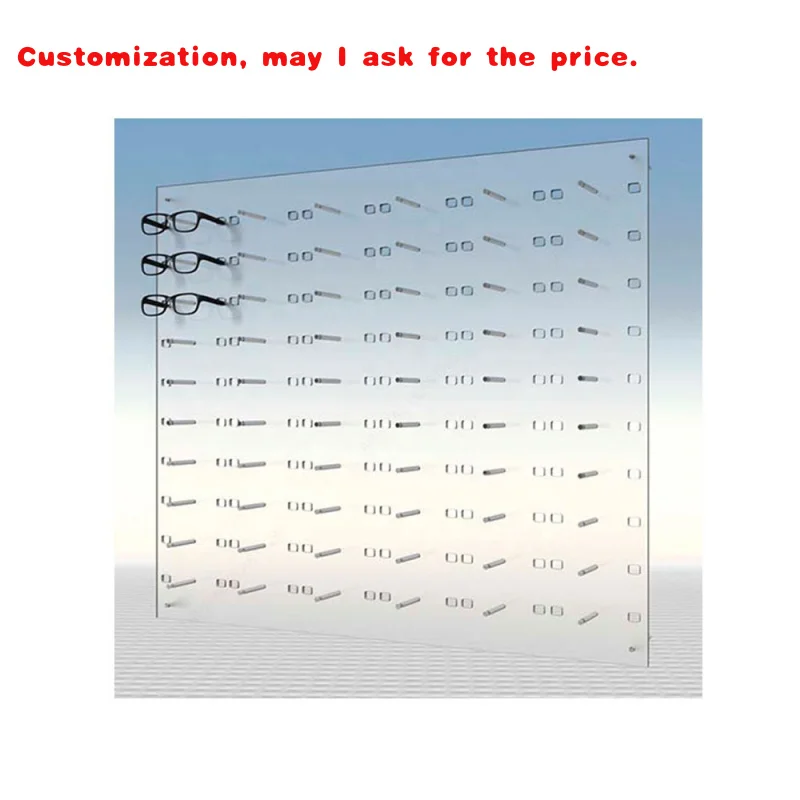 custom.High Quality Acrylic Optical Eyeglasses Eyewear Display Rack Stand Panel Board Wall Mount Glasses Display