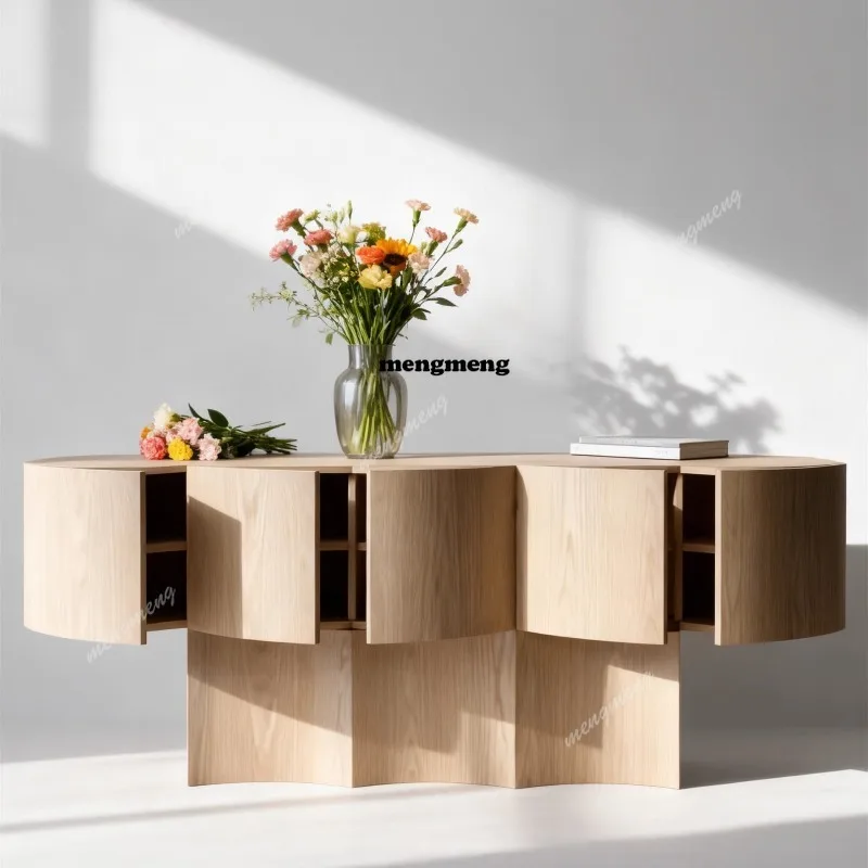 

French retro style solid wood cabinet, locker, porch, side cabinet display, medieval