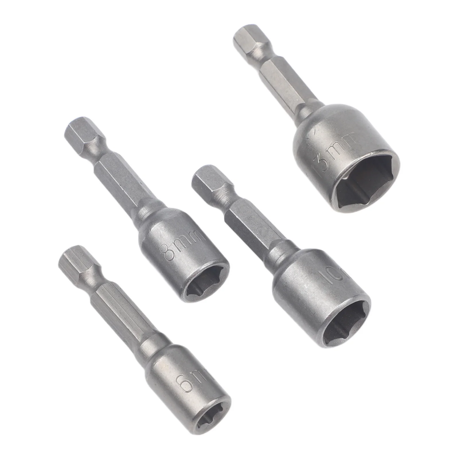 4pcs Magnetic Nut Driver Drill Socket Set 4-piece Set Chrome Vanadium Steel Material Extended Length For Reach