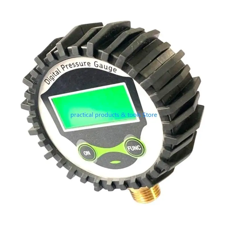 77JB 0-200PSI عالي الدقة مقياس الضغط الإطارات الإطارات مقياس ضغط الهواء مقياس ضغط الهواء على ودالة زر خفيفة الوزن